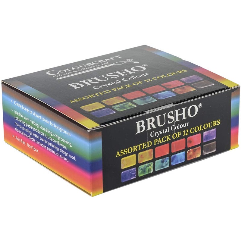 Brusho by Colourcraft BRU85000 Brusho Crystal Set 12 Color Colour - Image 3